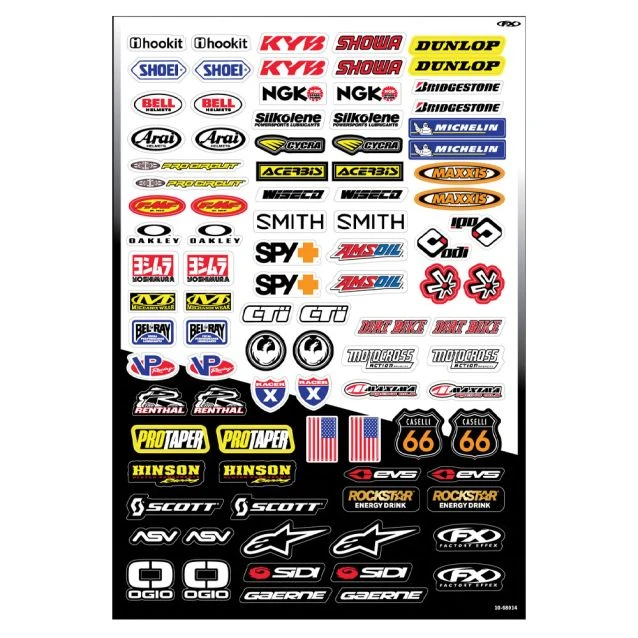 Factory Effex Micro Sponsor Sticker Sheet 3 Factory Effex Micro Sponsor Sticker Sheet