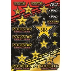 Factory Effex Gold Reflective Rockstar Sticker Sheet