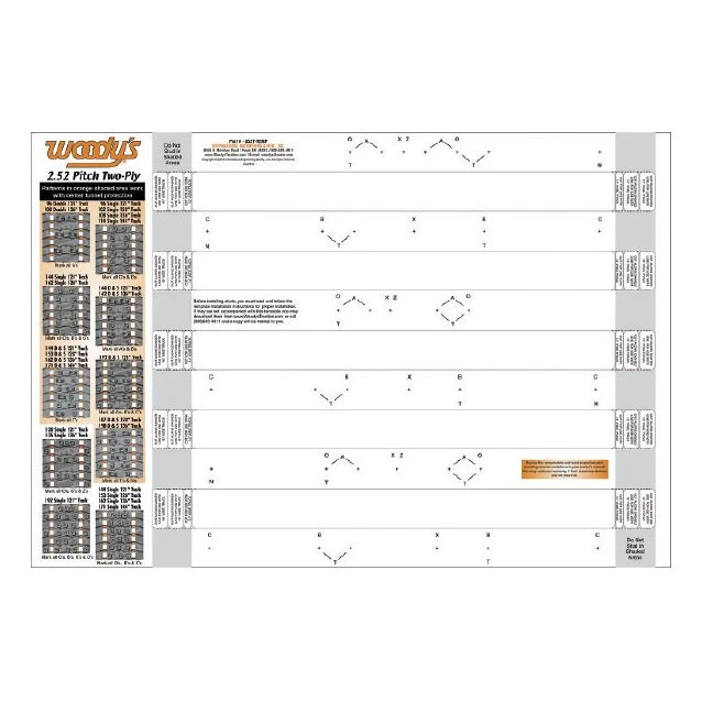 Woody's Stud Template, 2 Ply, 2.52 3 Woody's Stud Template, 2 Ply, 2.52