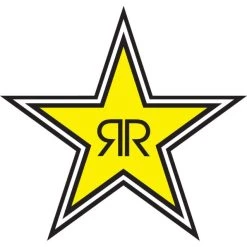 Factory Effex Die-Cut 12x4" Rockstar Star Logo Sticker