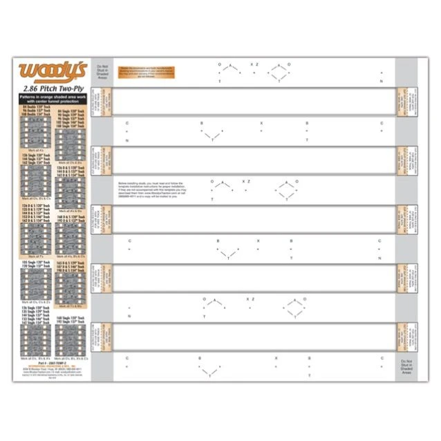 Woody's Stud Template, 2 Ply, 2.86 3 Woody's Stud Template, 2 Ply, 2.86